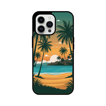 iPhone Glass Phone Case - Sunset Beach