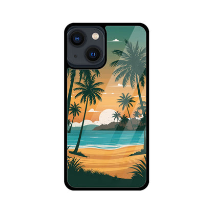 iPhone Glass Phone Case - Sunset Beach