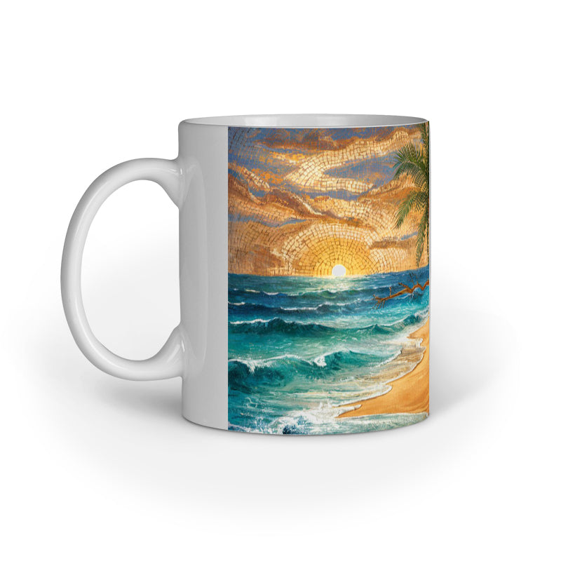 Multicolor Coffee Mug - Beach Art