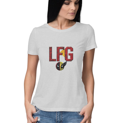 Women Round Neck T-Shirt - LFG | Deadpool & Wolverine