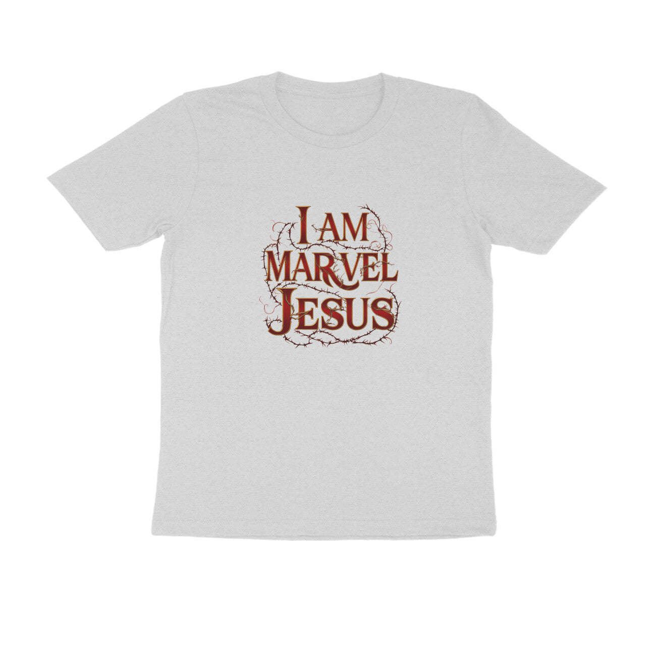 Men Round Neck T-Shirt - I am Marvel Jesus | Deadpool