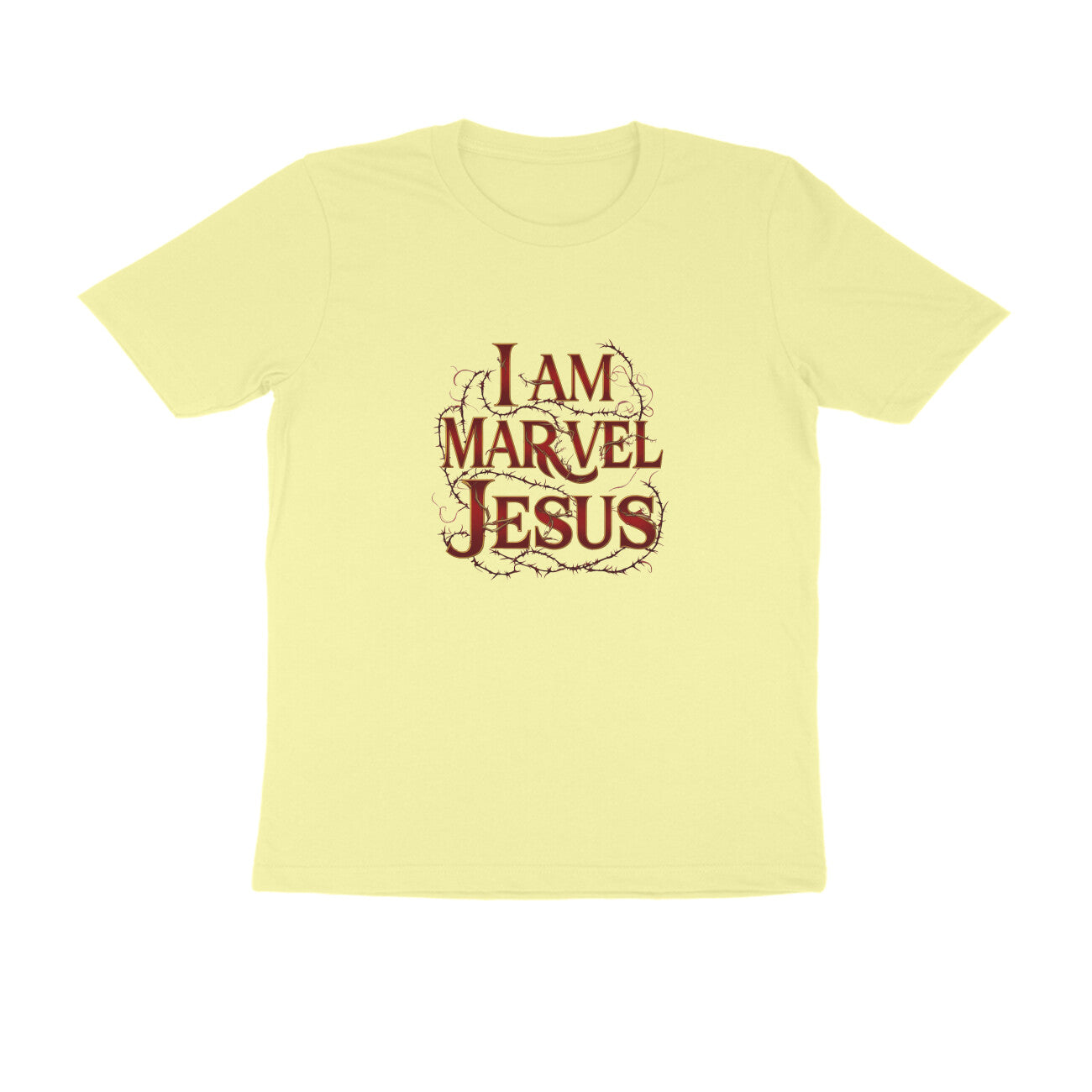 Men Round Neck T-Shirt - I am Marvel Jesus | Deadpool