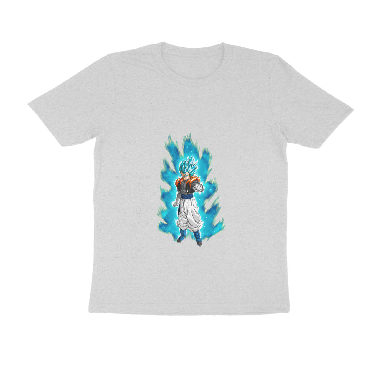 Men Round Neck T-Shirt - Gogeta Blue Super Saiyan God