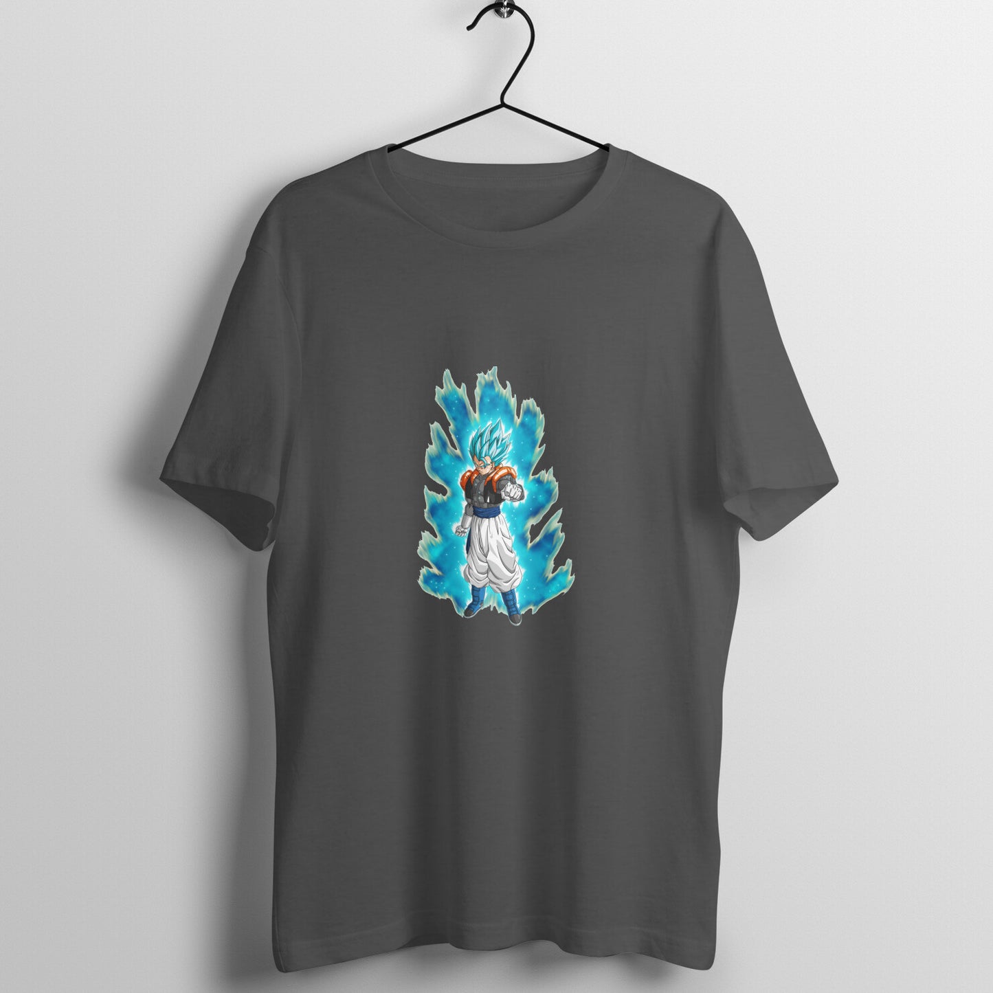 Men Round Neck T-Shirt - Gogeta Blue Super Saiyan God