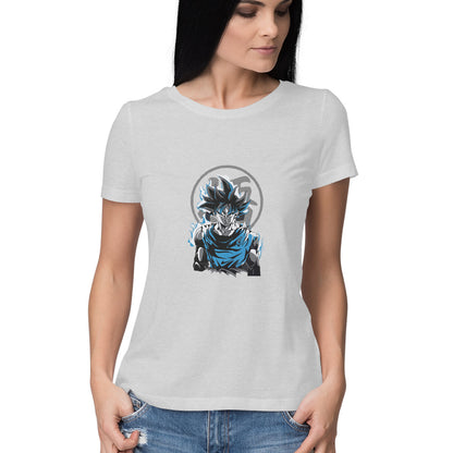 Women Round Neck T-Shirt - Goku Ultra Instinct Imperfect