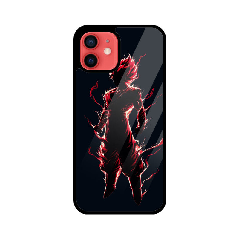 iPhone Glass Phone Case - Goku Red