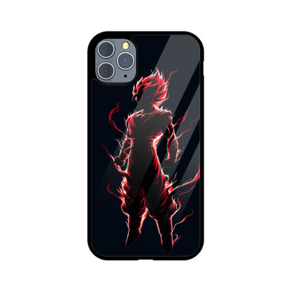 iPhone Glass Phone Case - Goku Red