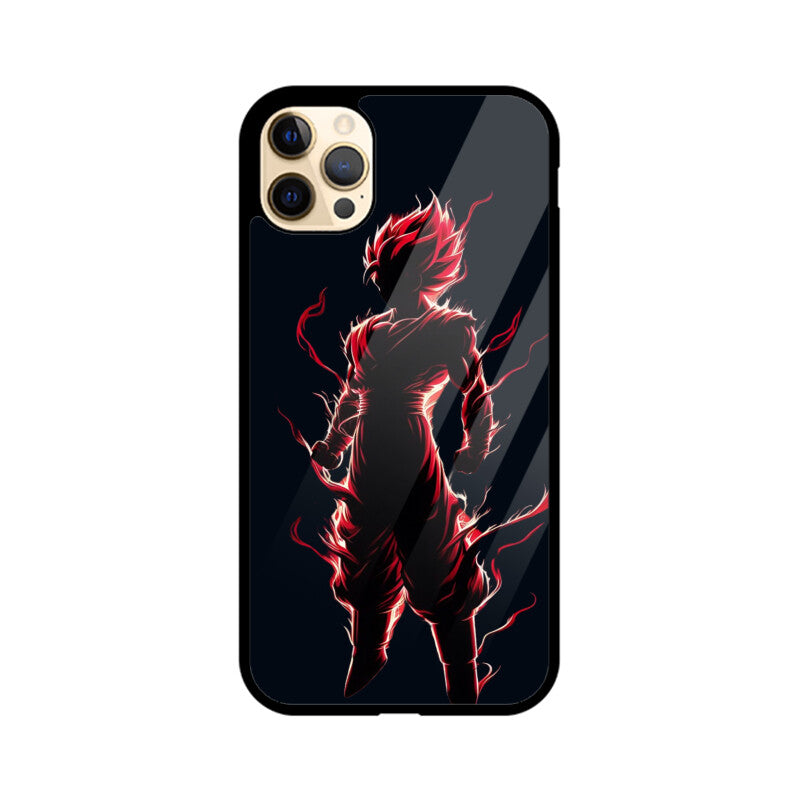 iPhone Glass Phone Case - Goku Red