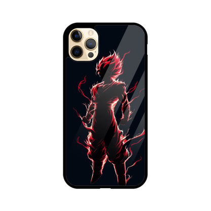 iPhone Glass Phone Case - Goku Red