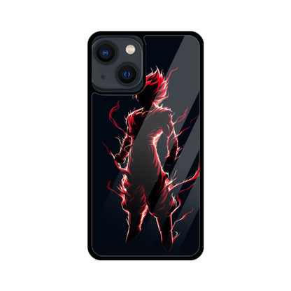 iPhone Glass Phone Case - Goku Red