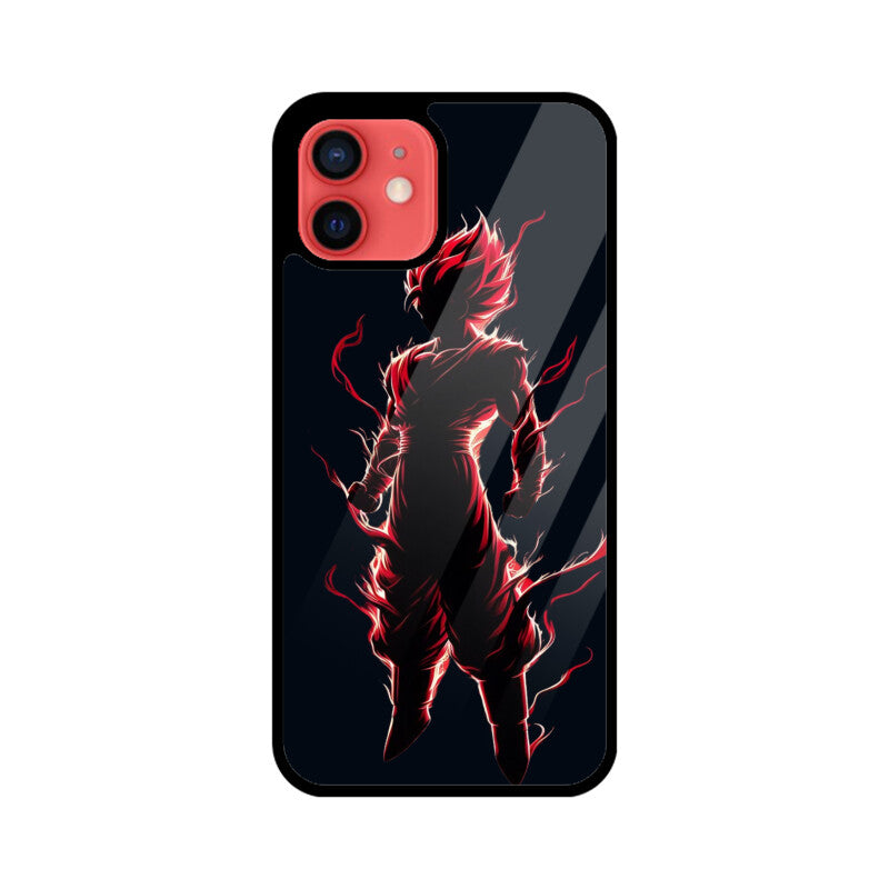 iPhone Glass Phone Case - Goku Red