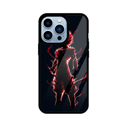 iPhone Glass Phone Case - Goku Red