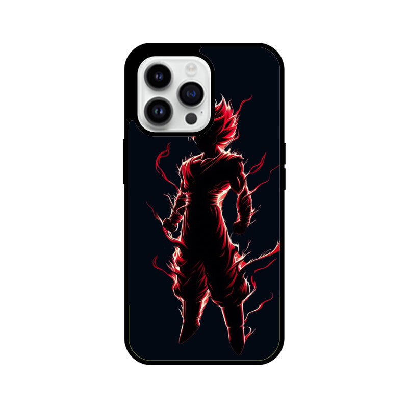 iPhone Glass Phone Case - Goku Red