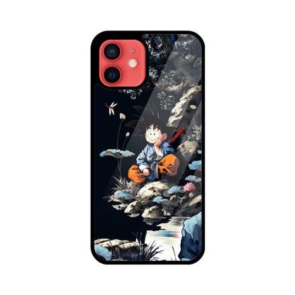 iPhone Glass Phone Case - Kid Goku Serene