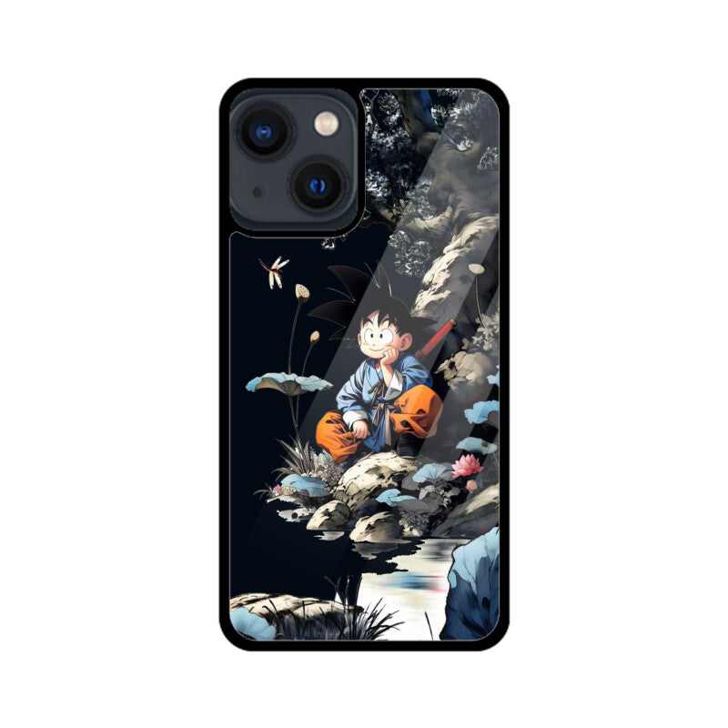 iPhone Glass Phone Case - Kid Goku Serene