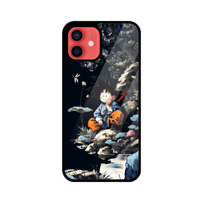 iPhone Glass Phone Case - Kid Goku Serene