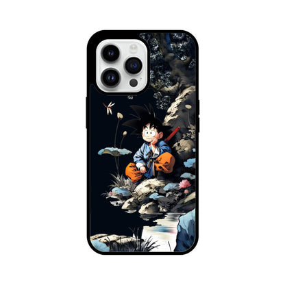 iPhone Glass Phone Case - Kid Goku Serene