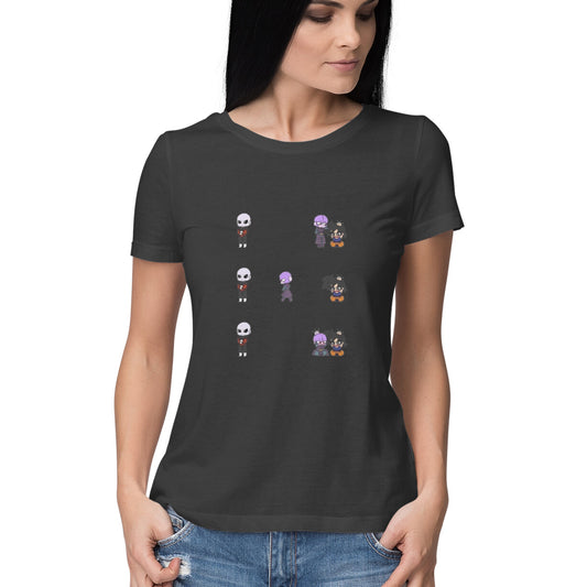 Women Round Neck T-Shirt - Jiren, Hit & Goku