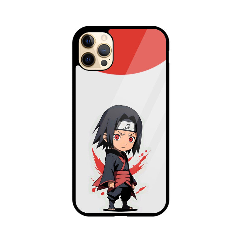 iPhone Glass Phone Case - Chibi Itachi