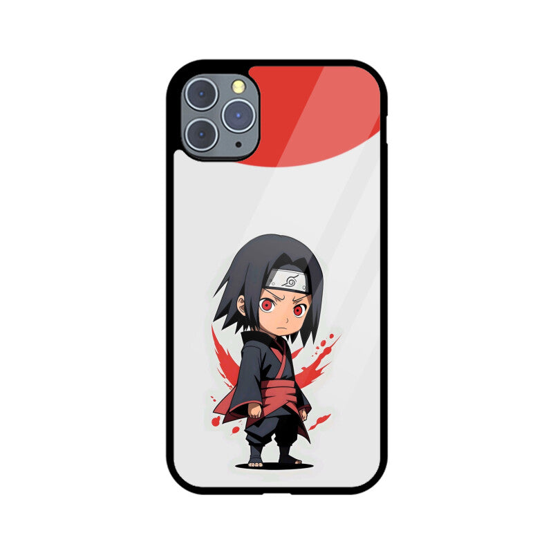 iPhone Glass Phone Case - Chibi Itachi