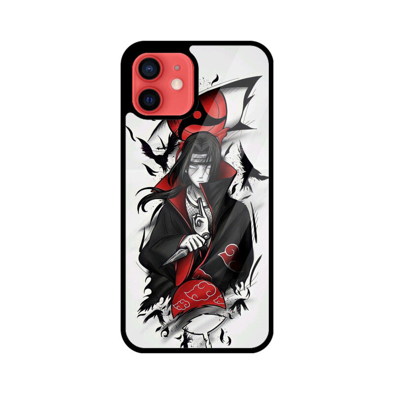 iPhone Glass Phone Case - Itachi Crow Jutsu