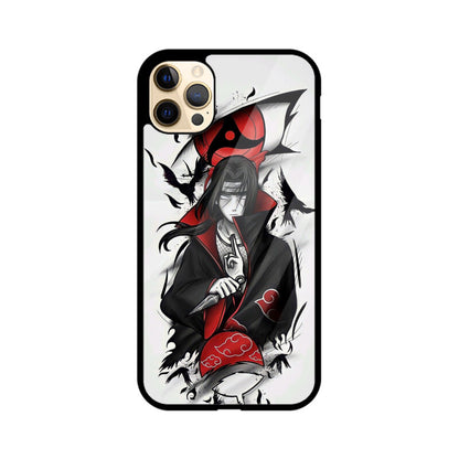 iPhone Glass Phone Case - Itachi Crow Jutsu