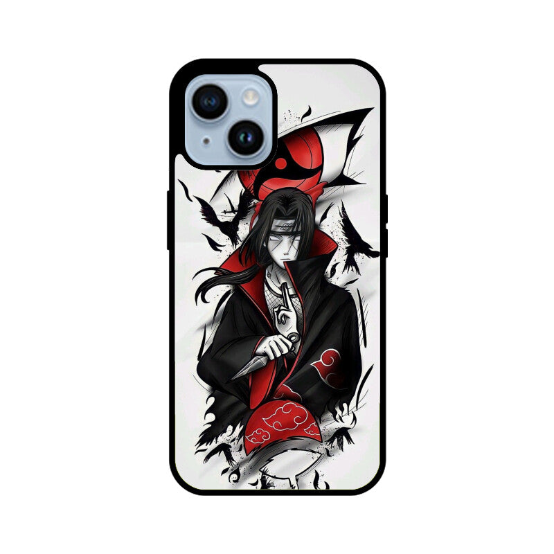 iPhone Glass Phone Case - Itachi Crow Jutsu