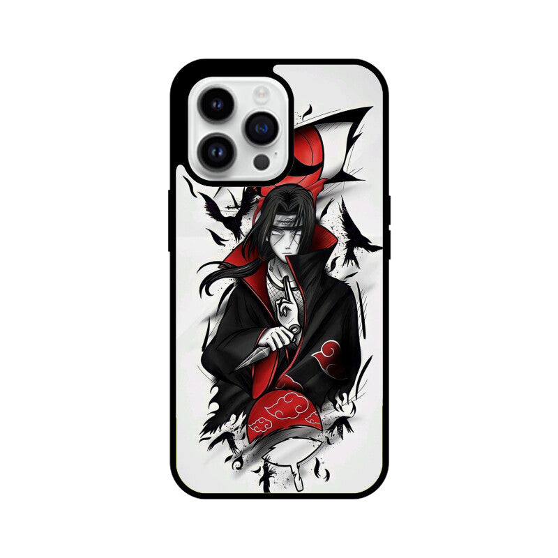 iPhone Glass Phone Case - Itachi Crow Jutsu