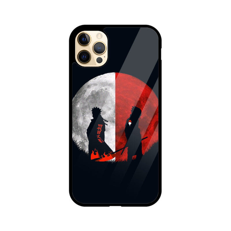 iPhone Glass Phone Case - Naruto vs Sasuke