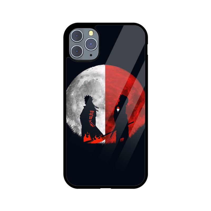 iPhone Glass Phone Case - Naruto vs Sasuke