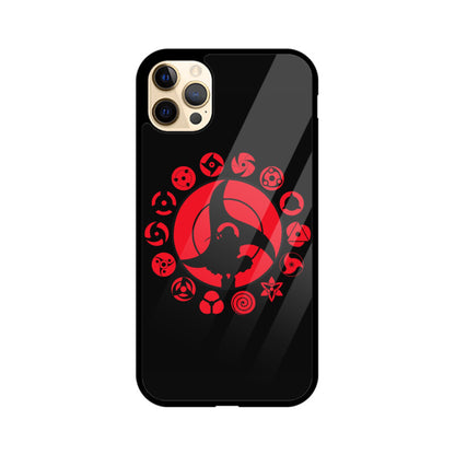 iPhone Glass Phone Case - Sharingan Itachi