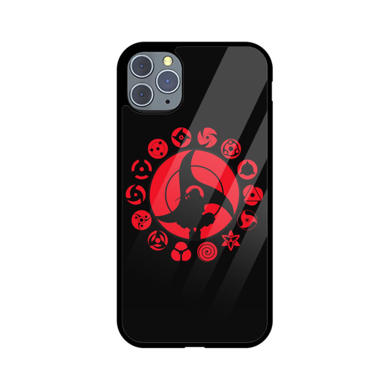 iPhone Glass Phone Case - Sharingan Itachi