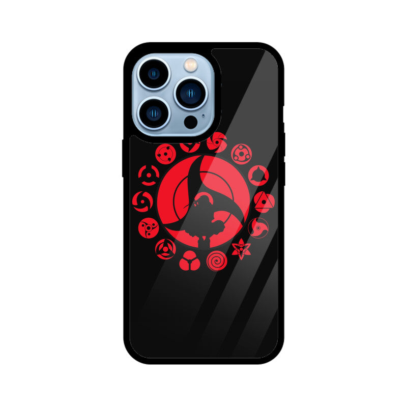 iPhone Glass Phone Case - Sharingan Itachi