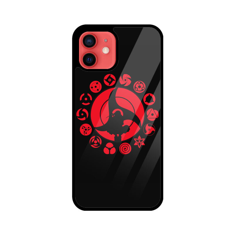 iPhone Glass Phone Case - Sharingan Itachi