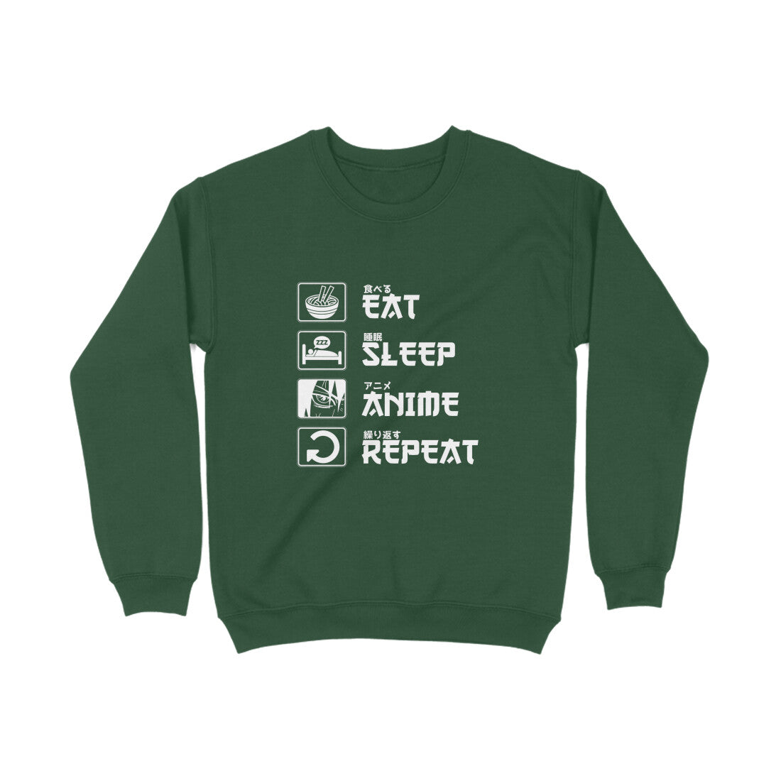 Unisex Sweatshirt - Eat Sleep Anime Repeat