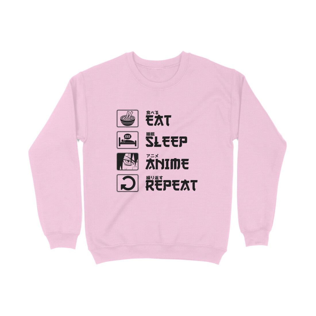 Unisex Sweatshirt - Eat Sleep Anime Repeat