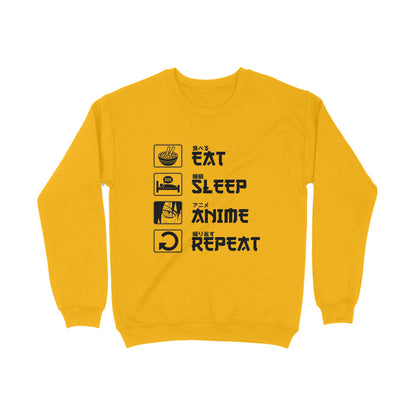 Unisex Sweatshirt - Eat Sleep Anime Repeat