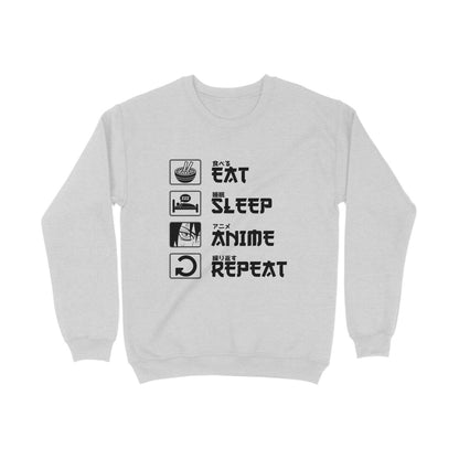 Unisex Sweatshirt - Eat Sleep Anime Repeat