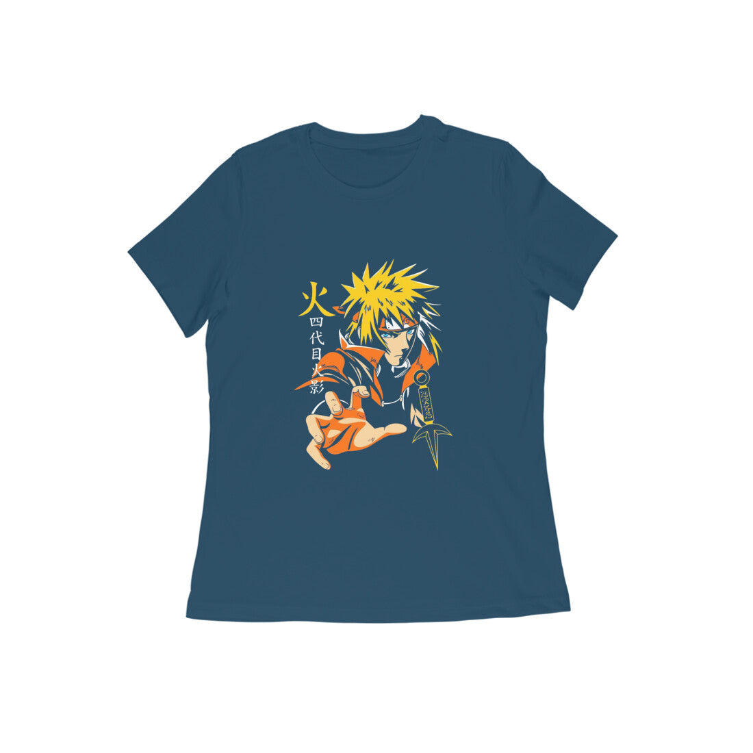 Women Round Neck T-Shirt - Minato Namikaze The 4th Hokage